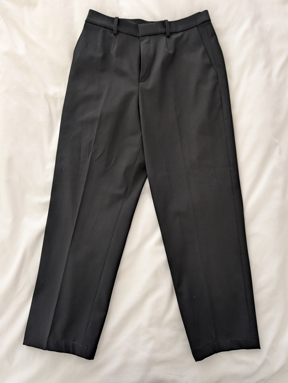 Uniqlo Smart Ankle Pants Black Trousers Women's Size S Waist 26 to 27in